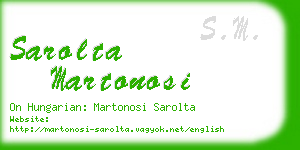 sarolta martonosi business card